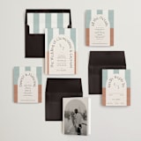 "Trois" - Wedding Invitations in Almond by Blustery August - Invitation Suite