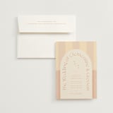 "Trois" - Wedding Invitations in Sorbet by Blustery August - Invitation with Envelope