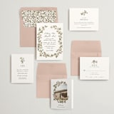 "Vintage Roses" - Wedding Invitations in Snow by Tara Grangroth - Invitation Suite