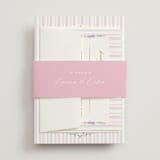 "Vintage Whimsy" - Wedding Invitations in Peony by Corinne Malesic - Assembled with Belly Band