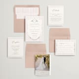 "Vintage Whimsy" - Wedding Invitations in Peony by Corinne Malesic - Invitation Suite