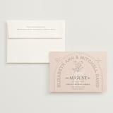 "Sealed" - Wedding Invitations in Blush by Baumbirdy - Invitation with Envelope