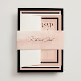 "Elance" - Wedding Invitations in Onyx by Eric Clegg - Assembled with Belly Band