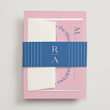 "Connected" - Wedding Invitations in Marseille by Claudia Orengo - Assembled with Belly Band