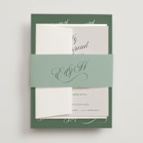 "Enchanted" - Wedding Invitations in Garden by Alston Foster - Assembled with Belly Band