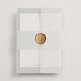 "Enchanted" - Wedding Invitations in Garden by Alston Foster - Assembled with Vellum Wrap and Wax Seal