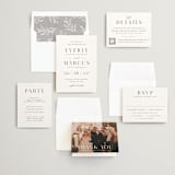 "Everly" - Wedding Invitations in Snow by Hooray Creative - Invitation Suite