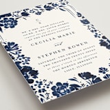 "brushstrokes in bloom" - Wedding Invitations in Indigo by Angela Marzuki - Detail