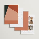 "Bold Geometric" - Wedding Invitations in Terracotta by Morgan Kendall - Back of Card