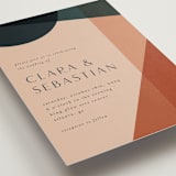"Bold Geometric" - Wedding Invitations in Terracotta by Morgan Kendall - Close-Up