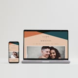 "Bold Geometric" - Wedding Invitations in Terracotta by Morgan Kendall - FREE Wedding Website