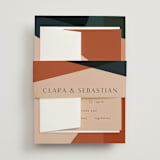 "Bold Geometric" - Wedding Invitations in Terracotta by Morgan Kendall - Assembled