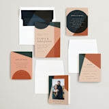 "Bold Geometric" - Wedding Invitations in Terracotta by Morgan Kendall - Invitation Suite