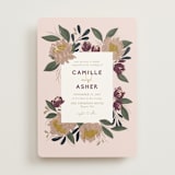 "Wild Peonies" - Wedding Invitations in Blush by Cindy Reynolds - Front
