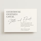 "Courthouse" - Wedding Invitations in Midnight by Susan Brown - Front