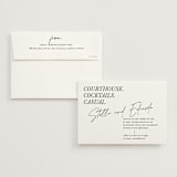 "Courthouse" - Wedding Invitations in Midnight by Susan Brown - Invitation with Envelope