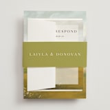 "Savanna" - Wedding Invitations in Fern by Lindsay Megahed - Assembled with Belly Band