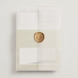 "Savanna" - Wedding Invitations in Fern by Lindsay Megahed - Assembled with Vellum Wrap and Wax Seal