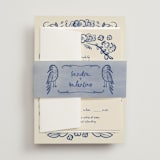 "Santa Catalina" - Wedding Invitations in Marseille Bleu by Ani Somi - Assembled with Belly Band