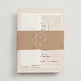 "Belle Rose" - Wedding Invitations in Buttercream by Claudia Orengo - Assembled with Belly Band