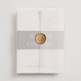 "tomorrows" - Wedding Invitations in Ink by Lori Wemple - Assembled with Vellum Wrap and Wax Seal