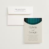 "Spectrum" - Wedding Invitations in Teal by Heather Schertzer - Invitation with Envelope