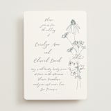 "Sketched Florals" - Wedding Invitations in Storm by Baumbirdy - Front