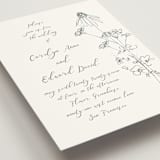 "Sketched Florals" - Wedding Invitations in Storm by Baumbirdy - Detail