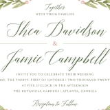 "Garden Glamour" - Wedding Invitations in Sage by Kristen Smith - Close-Up
