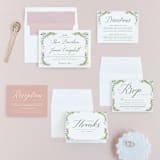 "Garden Glamour" - Wedding Invitations in Sage by Kristen Smith - Invitation Suite