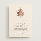 "Leaf Print" - Wedding Invitations in Rust by Katharine Watson - Front