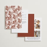 "Leaf Print" - Wedding Invitations in Rust by Katharine Watson - Back of Card