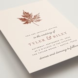"Leaf Print" - Wedding Invitations in Rust by Katharine Watson - Close-Up