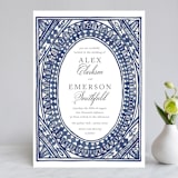 "Ornate Watercolor Frame" - Wedding Invitations in Lapis by Katharine Watson - Front