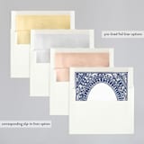 "Ornate Watercolor Frame" - Wedding Invitations in Lapis by Katharine Watson - Envelope Liner Options