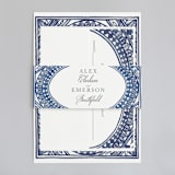 "Ornate Watercolor Frame" - Wedding Invitations in Lapis by Katharine Watson - Assembled
