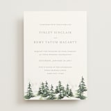 "On the Slopes" - Wedding Invitations in Fog by Mere Paper - Front