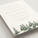 "On the Slopes" - Wedding Invitations in Fog by Mere Paper - Detail