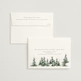 "On the Slopes" - Wedding Invitations in Fog by Mere Paper - FREE Recipient Addressing