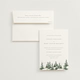 "On the Slopes" - Wedding Invitations in Fog by Mere Paper - Invitation with Envelope
