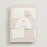 "Around" - Wedding Invitations in Cloud by Kaydi Bishop - Assembled with Belly Band