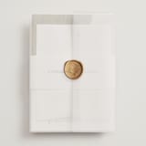 "Together Always" - Wedding Invitations in Chiffon by Eric Clegg - Assembled with Vellum Wrap and Wax Seal