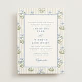 "Patterned florals" - Wedding Invitations in Powder by Creo Study - Front