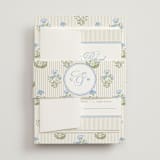 "Patterned florals" - Wedding Invitations in Powder by Creo Study - Assembled with Belly Band