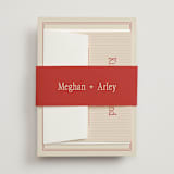 "cherry" - Wedding Invitations in Cherry by Ellen Schlegelmilch - Assembled with Belly Band