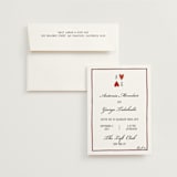 "Two Hearts" - Wedding Invitations in Lily by Pati Cascino - Invitation with Envelope