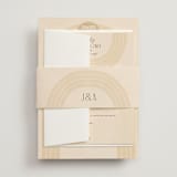 "Chuppah Arch" - Wedding Invitations in Desert Sun by Laura Bolter - Assembled with Belly Band