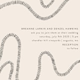"Wavy" - Wedding Invitations in Jet by Jen Owens - Close-Up
