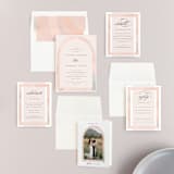 "Marbled Arch" - Wedding Invitations in Peach by Anna Elder - Invitation Suite