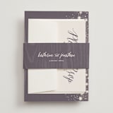 "Garden Lights" - Wedding Invitations in Plum by Hooray Creative - Assembled with Belly Band